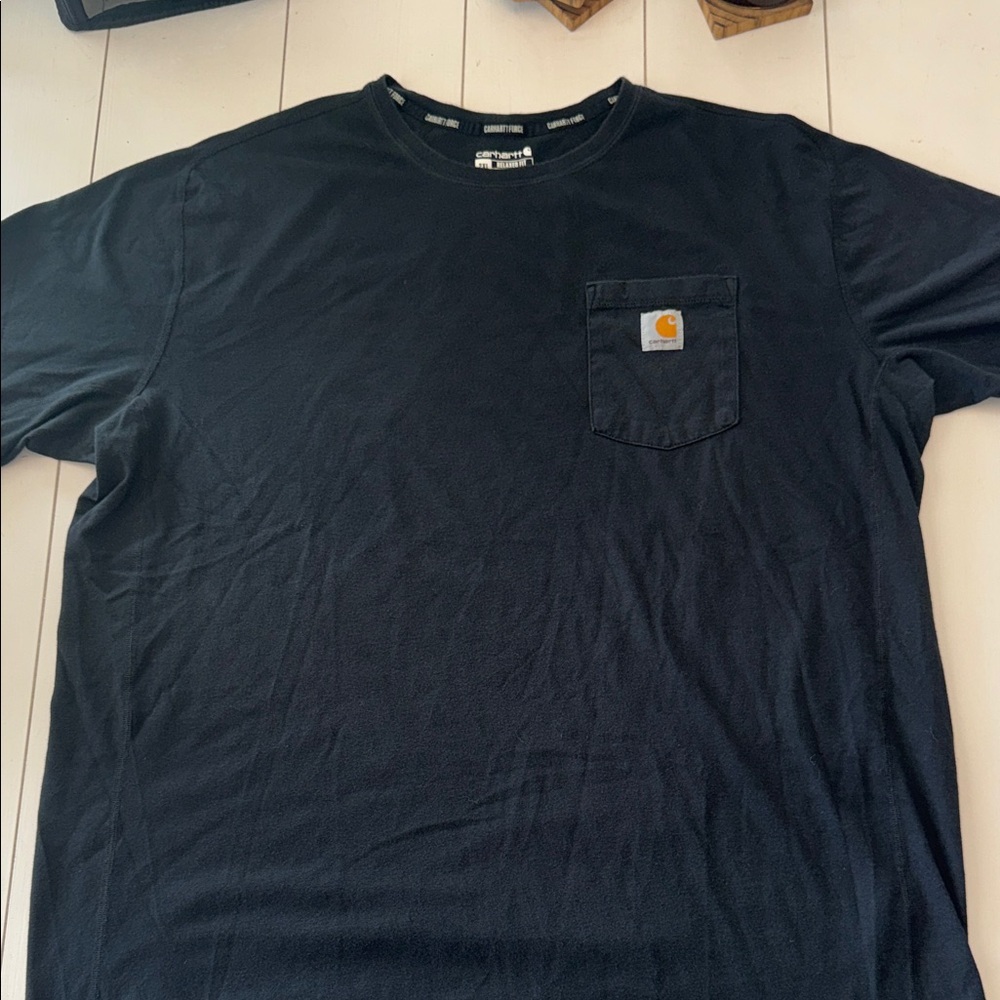 Carhartt Force Men's Black Relaxed Fit Tee with Pocket XXL